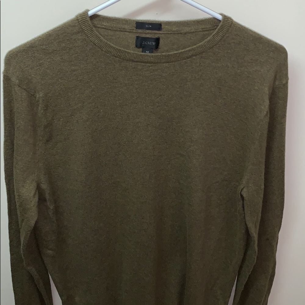 Olive green crew neck sweater